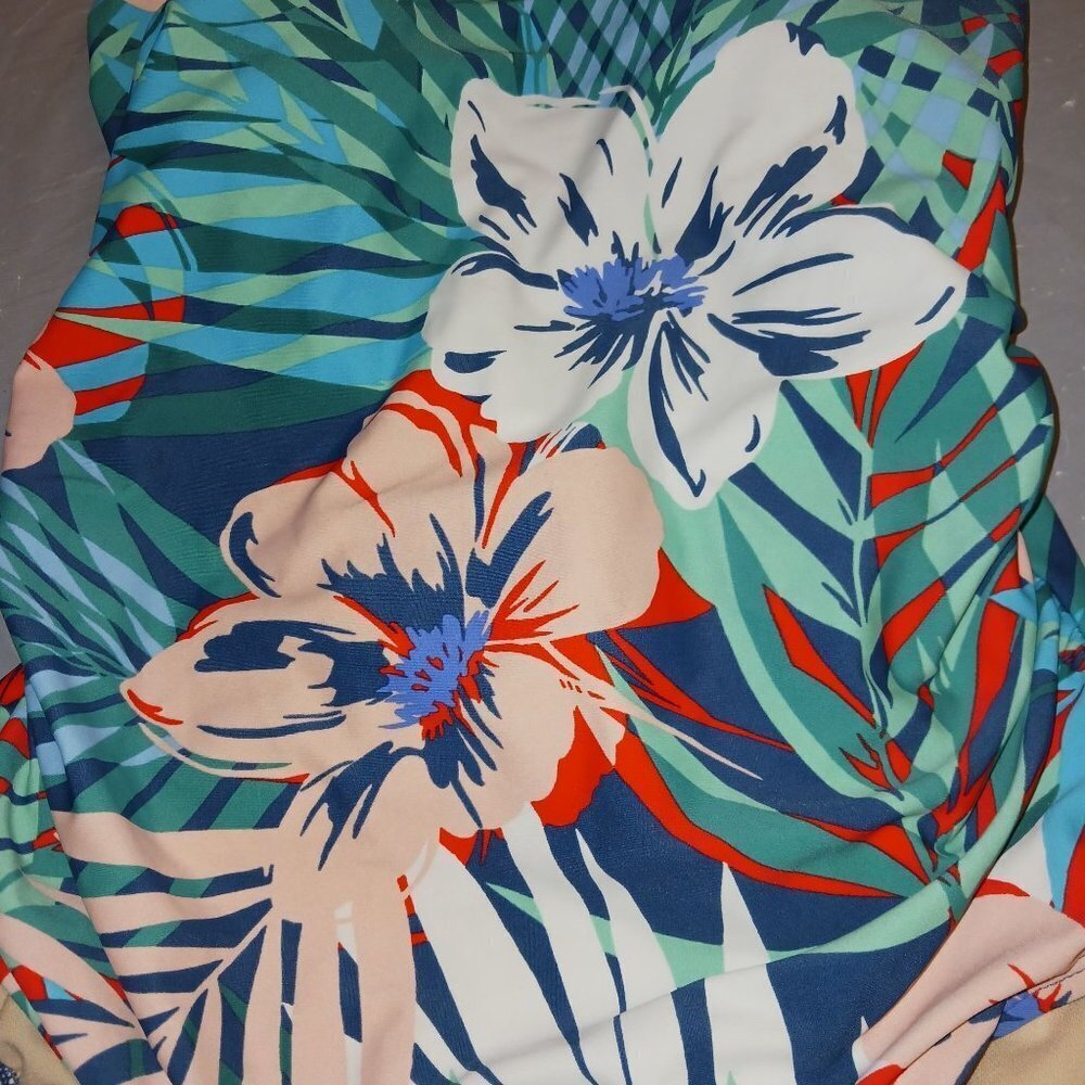 Kona Sol womens floral criss cross back closure one piece swim suit size… - Picture 9 of 9